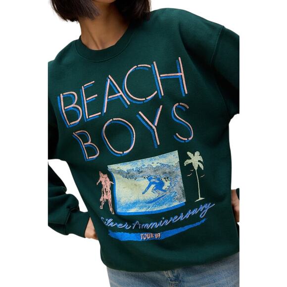 DAYDREAMER Beach Boys Pine Green Silver Anniversary BF Crew Size S New w/o Tag - Picture 7 of 13